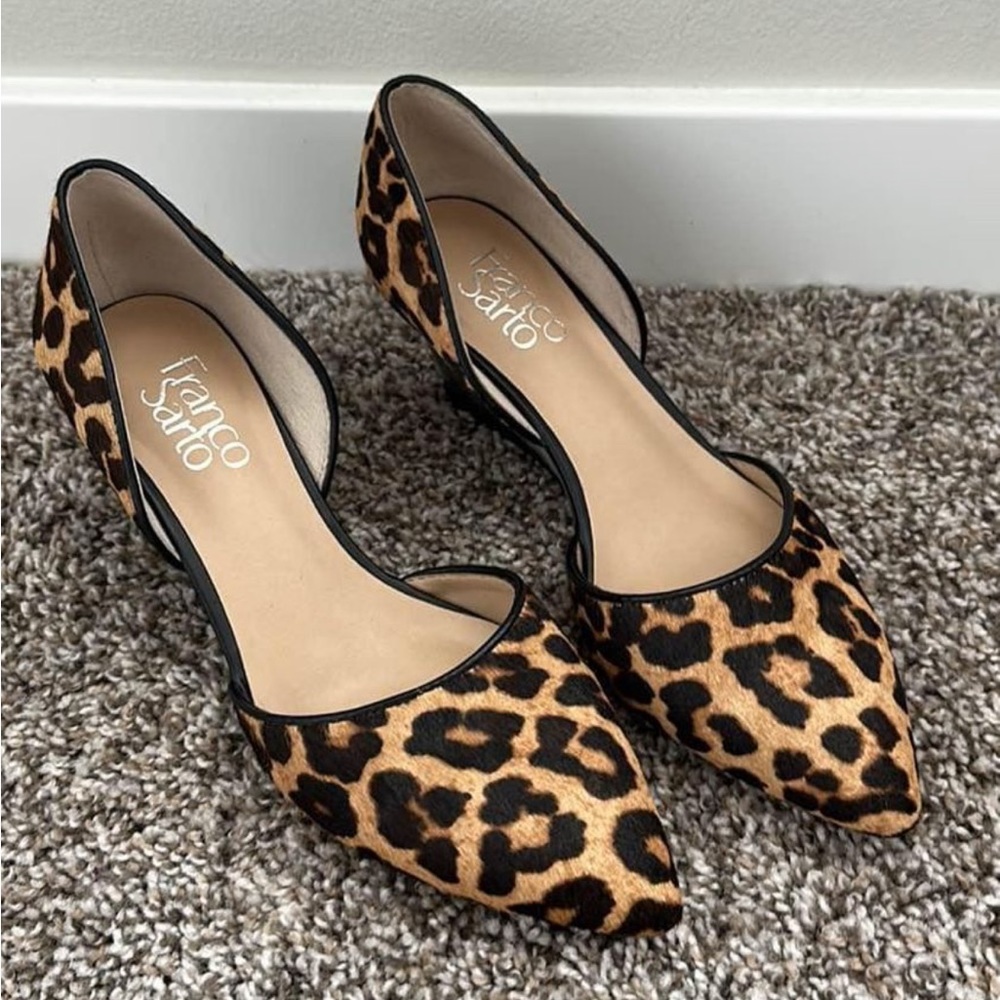 Franco Sarto Leopard Wedge - Size 6.5